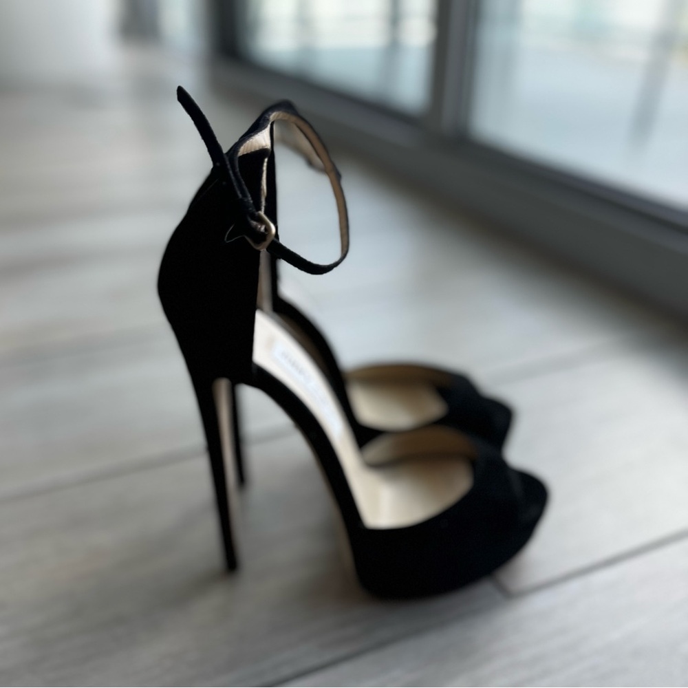 Jimmy Choo Black Platform Heels - Picture 5 of 11
